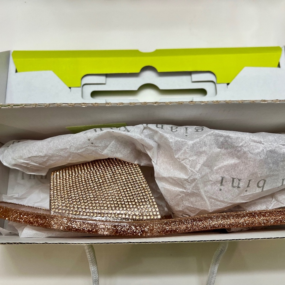 NWB!!Gianni Bini Dorrit Rose Gold slides